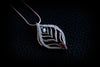 18k Rose gold and Platinum Diamond necklace featuring a Burma Ruby.