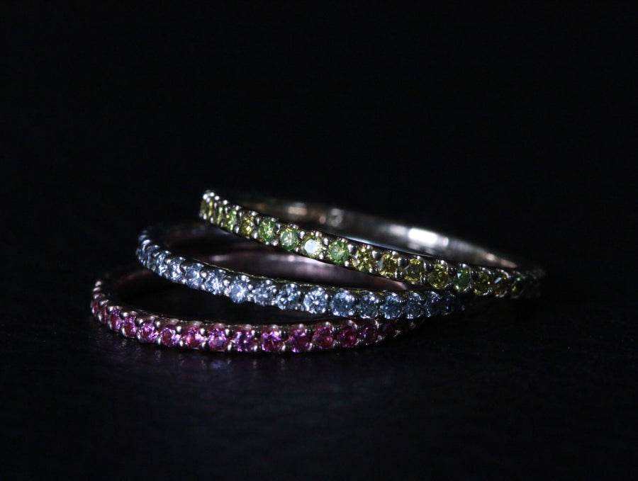 stackable sapphire bands