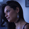 Geodeco Platinum Tanzanite and Diamond Earrings