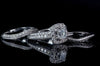 Cushion Halo 18K White Gold Diamond Engagement Ring